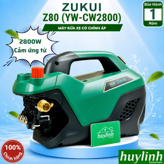 Máy xịt rửa xe chỉnh áp zukui z80 - công suất 2800w - motor cảm ứng từ - dây cao áp 15 mét