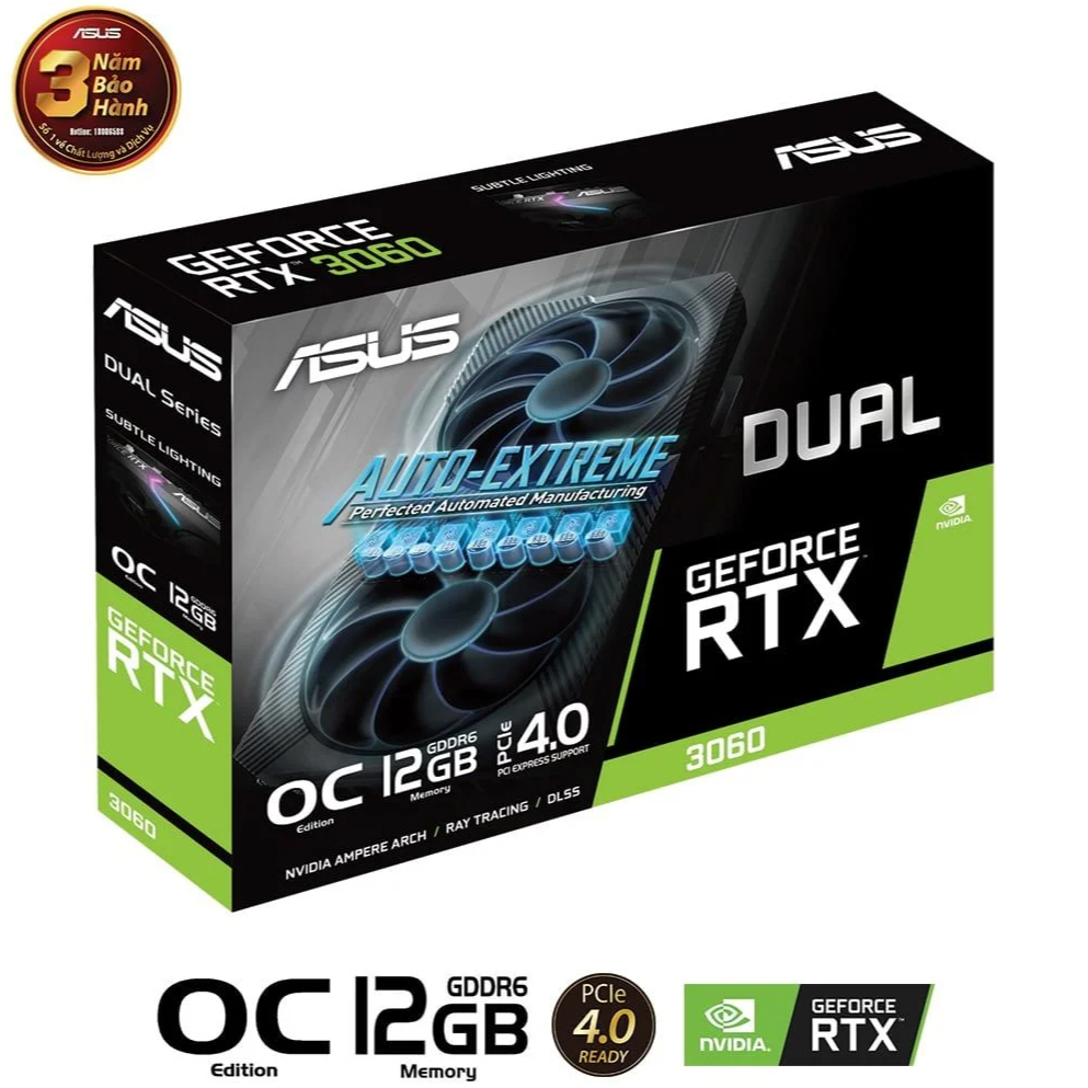 VGA ASUS Dual RTX 3060 V2 12GB New Chính Hãng FV