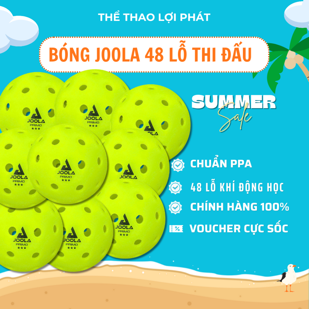 Bóng Pickleball Joola 48 Lỗ Chuẩn Thi Đấu , Đúc Nguyên Khối , Không Vỡ