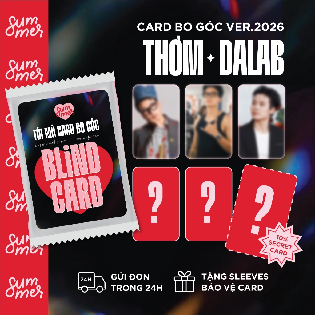 SUMMER30 Card Bo Góc Thơm DALAB - Túi Mù & In Theo Yêu Cầu