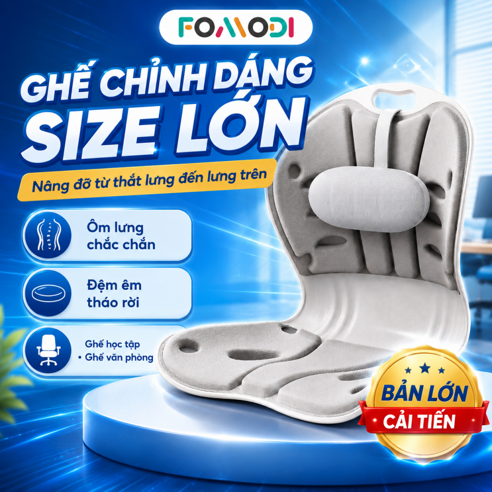 Ghế công thái học chỉnh dáng ngồi đúng tư thế Fomodi chống gù cho học sinh, người làm văn phòng
