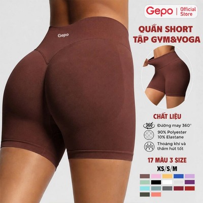 GEPO Quần short đùi thể thao chất dệt kim cao cấp tập gym,yoga GP128