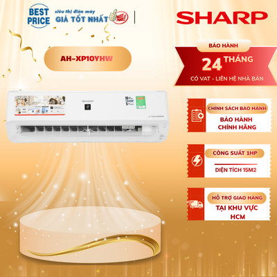 AH-XP10YHW - Máy Lạnh Sharp Inverter 1 HP - Bảo Hành 24 tháng, Công nghệ Ion Plasmacluster