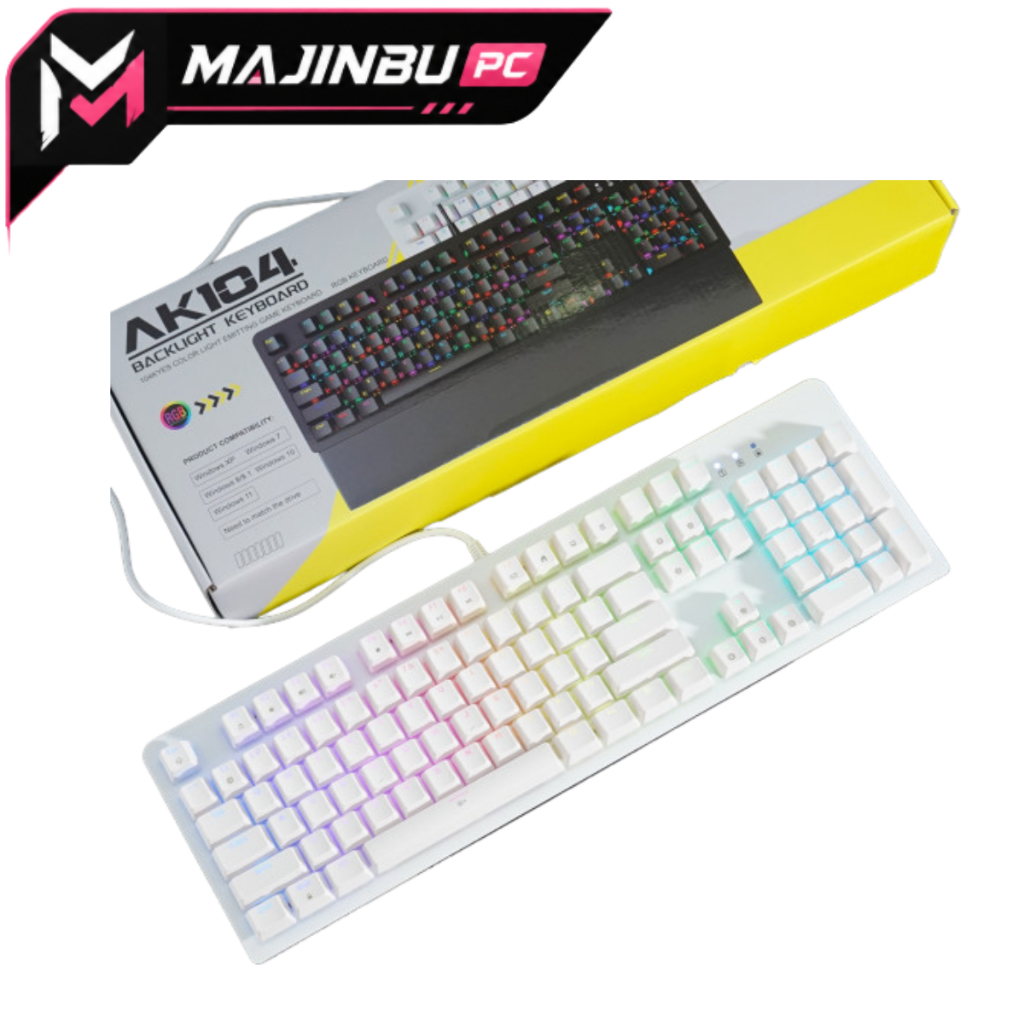 BÀN PHÍM CƠ GAMING AK104 | FULL SIZE 104 PHÍM | LED RGB | HOTSWAP | TẶNG KÊ TAY