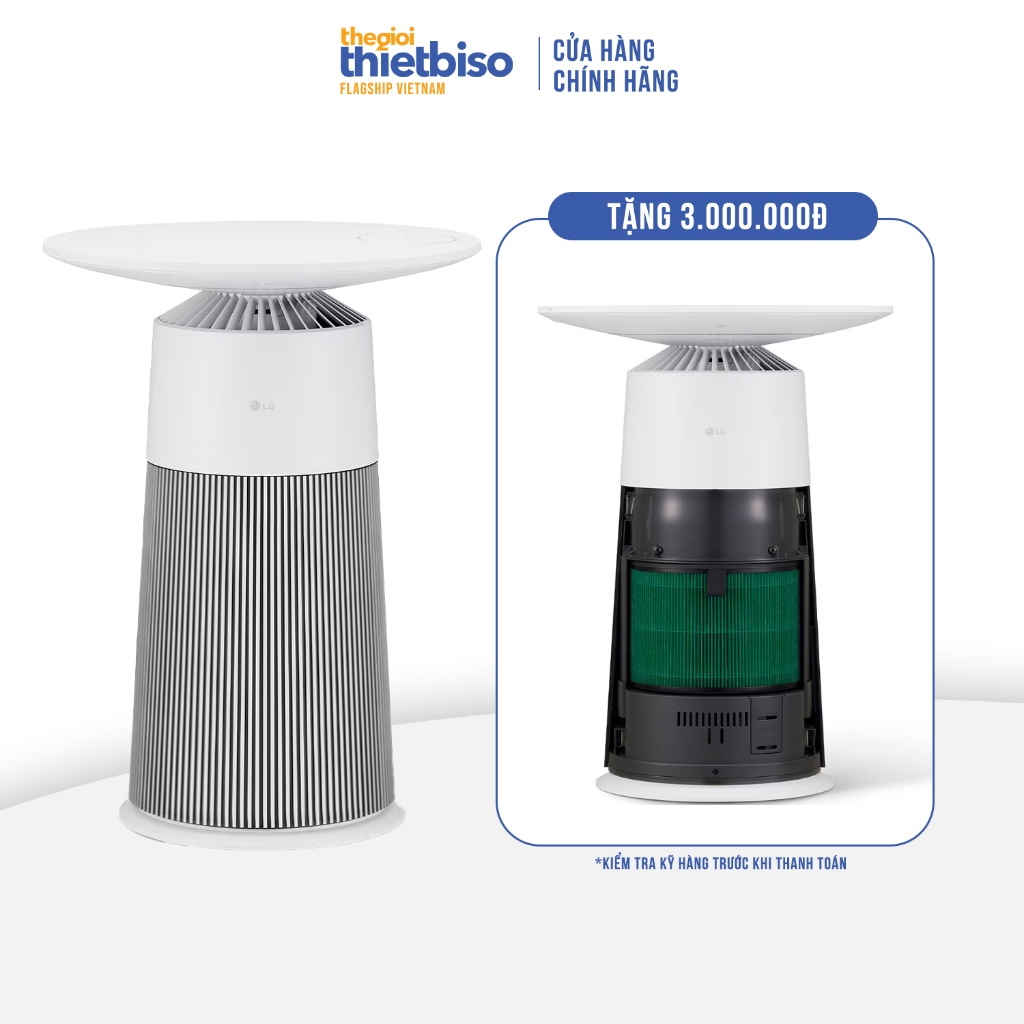 [HỎA TỐC 2H] - Máy lọc không khí LG Puricare Aero Furniture Màu trắng AS20GPWU0 chính hãng LG bảo hà
