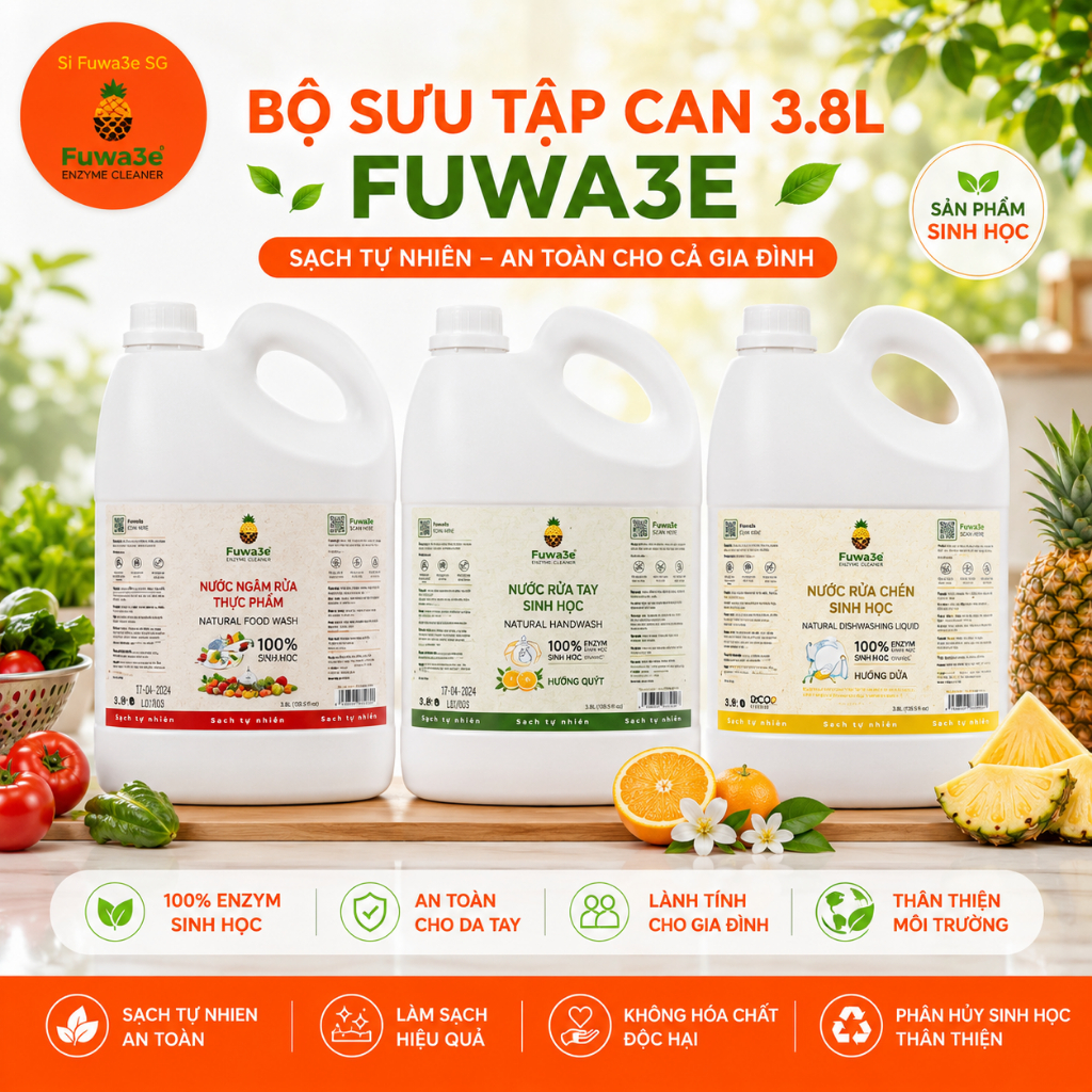 Bộ Sưu Tập Fuwa3e Can  3.8L Tiết Kiệm - Sỉ Fuwa3e SG