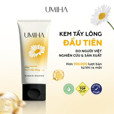Kem tẩy lông Cúc La Mã UMIHA dành cho da nhạy cảm (65g) - Tẩy lông chân, tay, tẩy lông nách, tẩy lông vùng kín, bikini