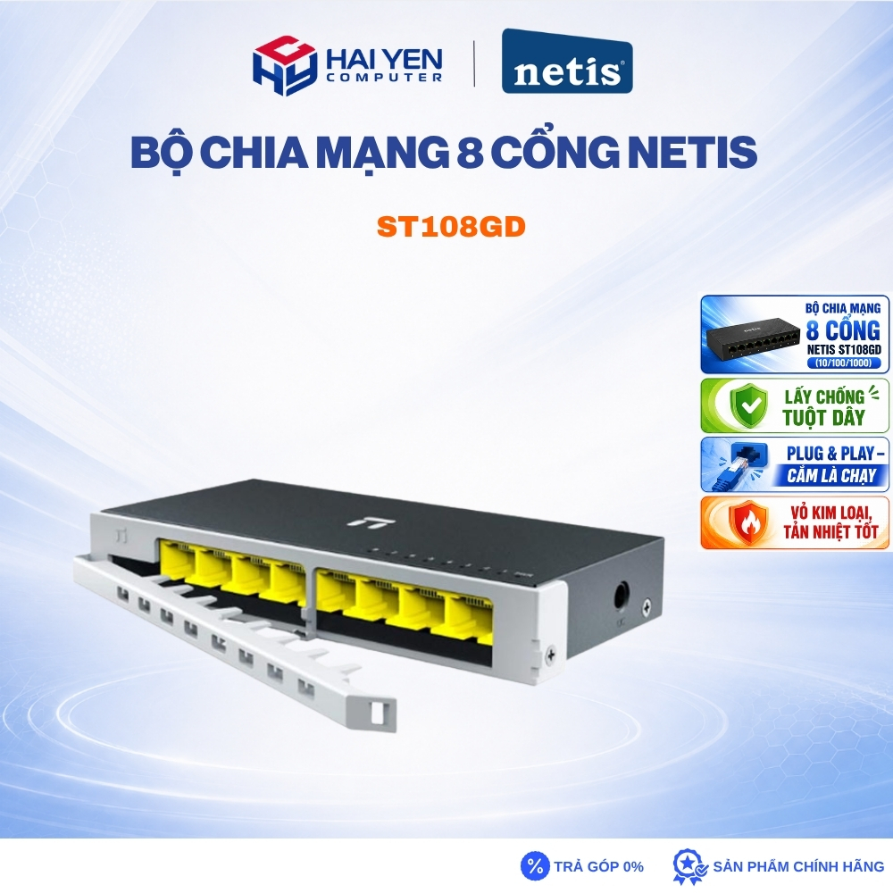 BỘ CHIA MẠNG 8 CỔNG NETIS ST108GD (10/100/1000)
