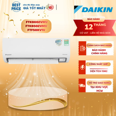 Máy lạnh Daikin Inverter 2HP–2.5HP FTKB60ZVMV | FTKB50ZVMV | FTF50XV1V chính hãng