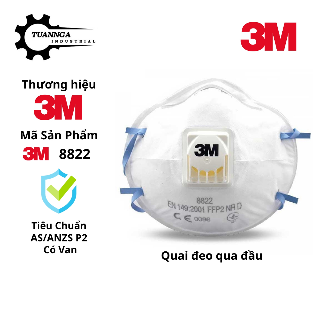 Khẩu Trang Lọc Bụi 3M 8210, 8822, 9001, 9002, 9501V+, 9541, 9541V Có Van & Không Van - Chính Hãng