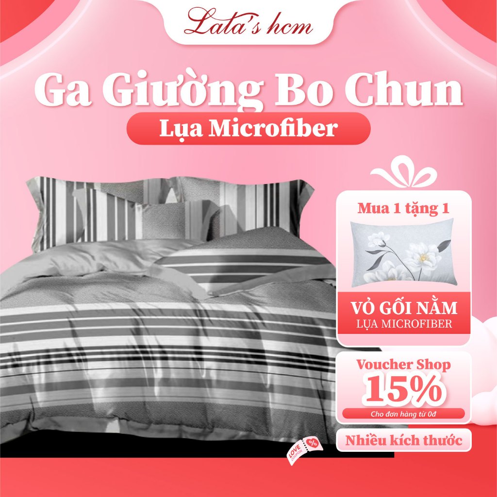 Ga Giường Tencel Microfiber, Thiết Kế Bo Chun, Chất Liệu Mềm Mịn, Đa Dạng Màu, Size 1m4x2m - 2m2x2m
