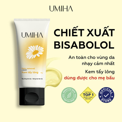 Kem tẩy lông nách chiết xuất Cúc La Mã UMIHA 65g phù hợp da nhạy cảm, không gây kích ứng