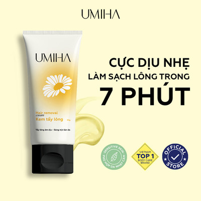 Kem tẩy lông Cúc La Mã UMIHA dành cho vùng kín bikini (65g) tẩy lông an toàn cho vùng da nhạy cảm