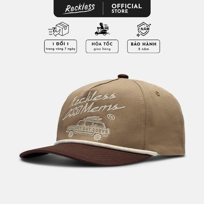 [Limited Edition] Mũ/Nón Snapback Form Mềm Khóa Snapback Reckless X Mems, Vải Kaki Cotton, Thêu 2D