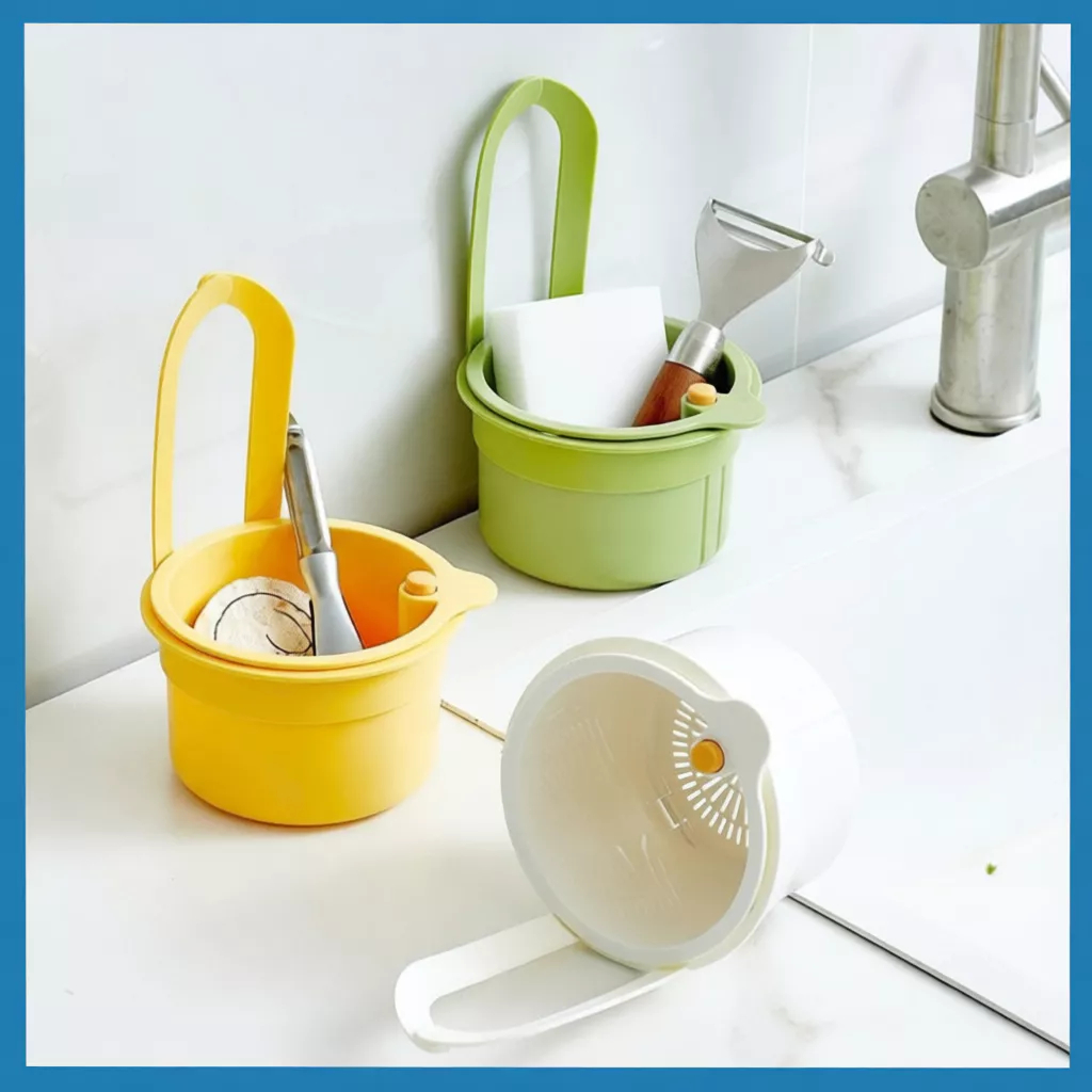 Rổ lọc rác bồn rửa bát . Giỏ lọc rác treo bồn rửa chén lọc cặn bẩn thoát nước nhanh không làm bẩn tay