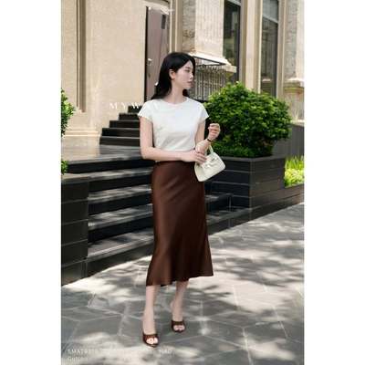 Chân Váy Lụa Nữ MY WAY Dáng Ôm Sang Chảnh 1MCA2135