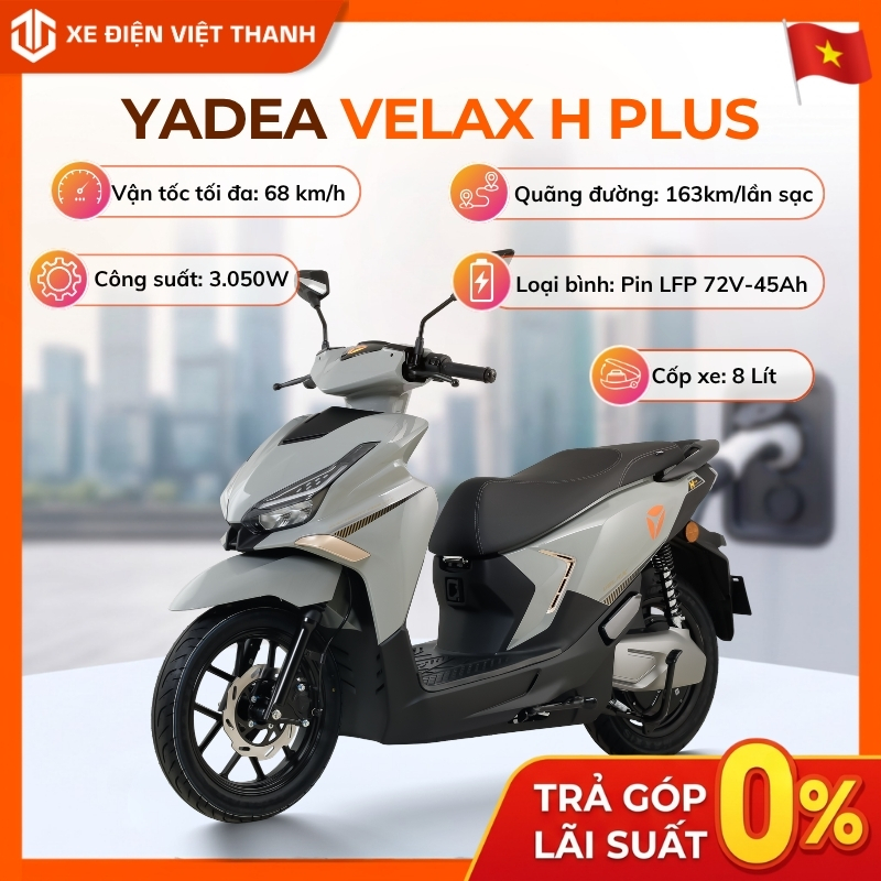 Xe Máy Điện Yadea Velax H+ Plus Chính Hãng