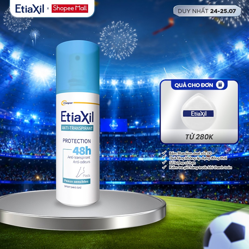 Xịt Khử Mùi Chân Etiaxil Bảo Vệ Kép 100ml