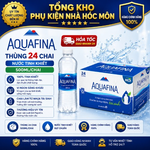 [ HỎA TỐC - 500ML] Thùng nước Aquafina 500ml 24 chai nước tinh khiết