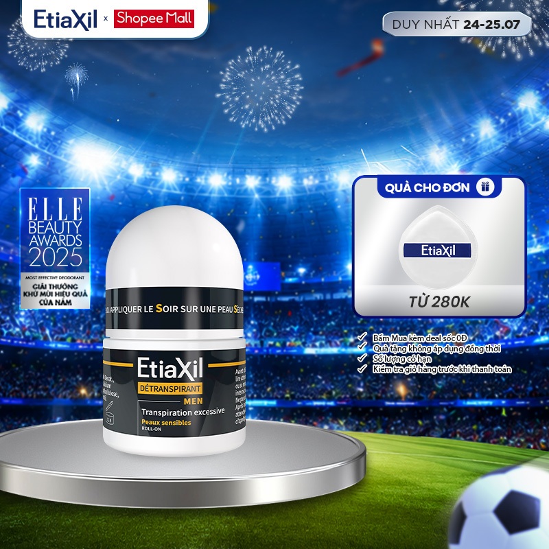 Lăn khử mùi mồ hôi dành cho nam giới Etiaxil Men 15ml
