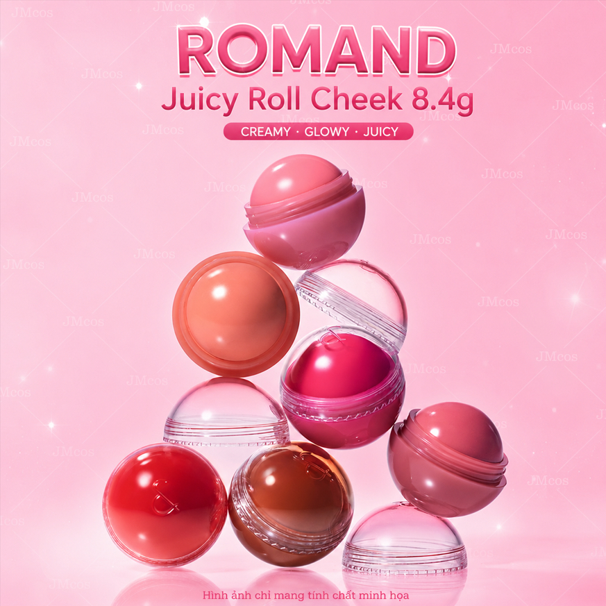 Má Hồng Kem Dạng Lăn, Căng Bóng ROMAND Juicy Roll Cheek 8.4g