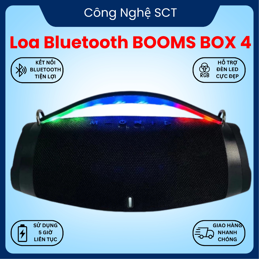 LOA CÔNG SUẤT LỚN | Boombox 4 New 2026 Boombox 4 Mini BS269 Bass Mạnh Bluetooth 5.2 Pin Trâu