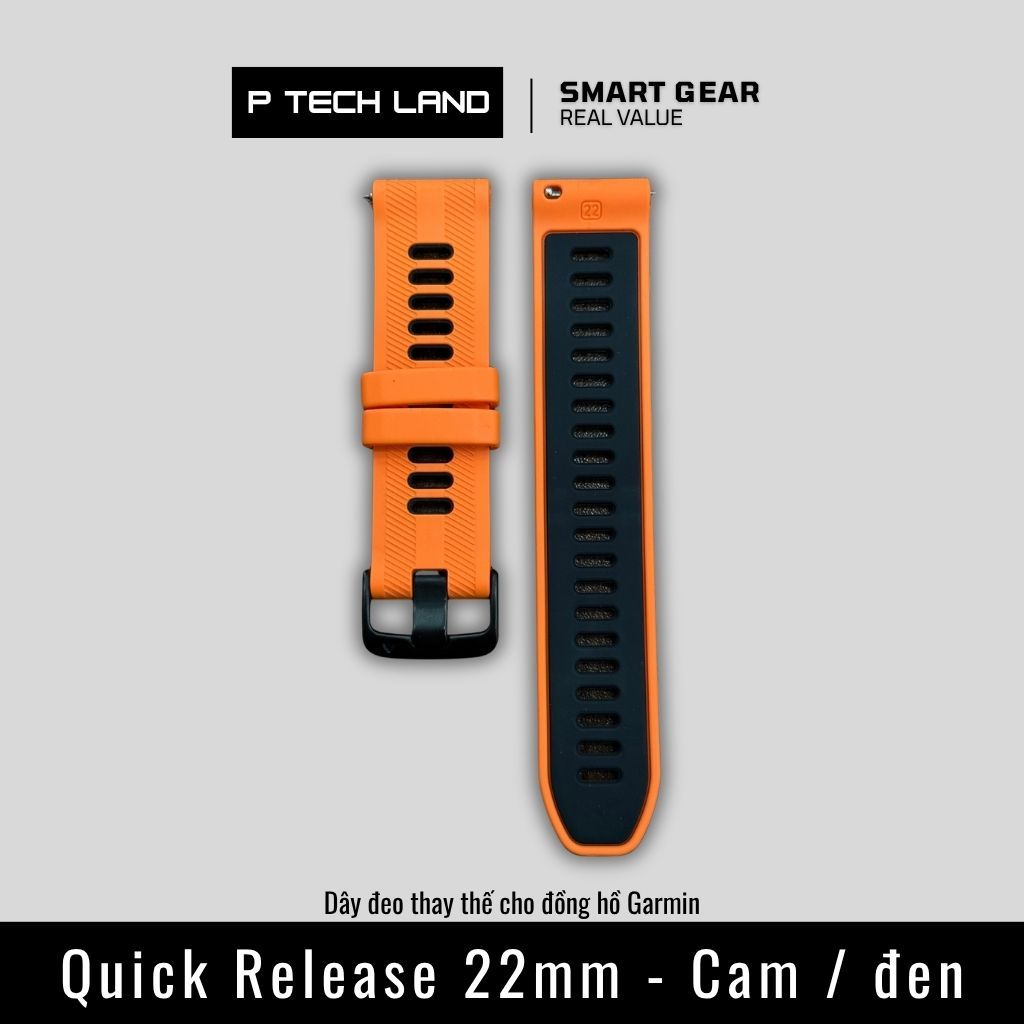 Dây đeo Silicone thay thế Quick Release 22mm cho đồng hồ Garmin