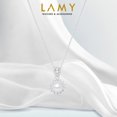 Dây chuyền bạc nữ LAMY White Heart Stone Necklace Silver 6250 - Dây chuyền nữ bạc S925