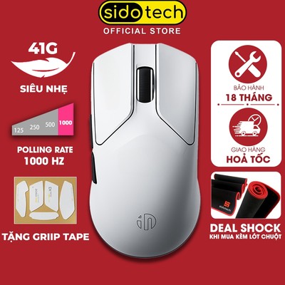 Chuột gaming không dây SIDOTECH INPHIC IN6 V3 siêu nhẹ 41g chip S301 1000hz 2 mode wireless 2.4g type c có app