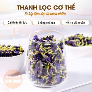 Hoa đậu biếc khô 100g, trà hoa đậu biếc, tạo màu tự nhiên, dùng pha trà, nấu chè, xôi, bánh