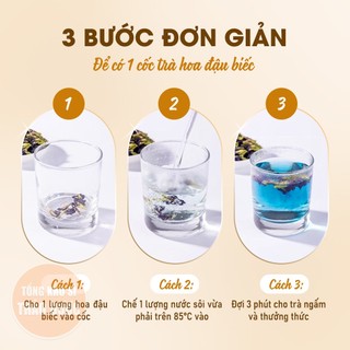 Hoa đậu biếc khô 100g, trà hoa đậu biếc, tạo màu tự nhiên, dùng pha trà, nấu chè, xôi, bánh