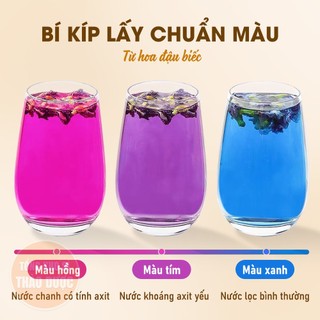 Hoa đậu biếc khô 100g, trà hoa đậu biếc, tạo màu tự nhiên, dùng pha trà, nấu chè, xôi, bánh