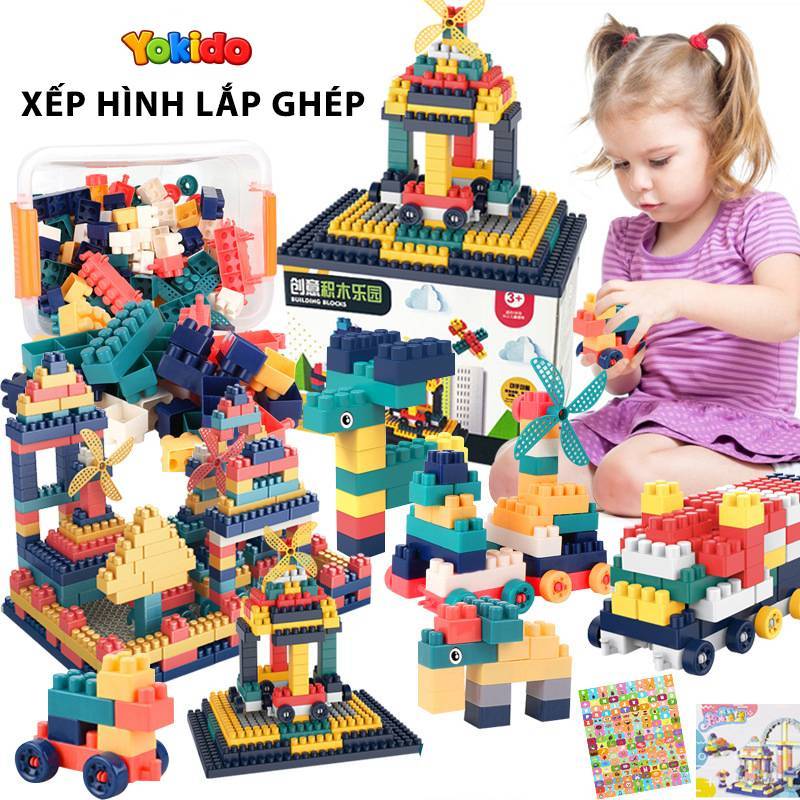 Bộ đồ chơi lắp ghép hình 100, 200, 300, 400 chi tiết - Puzzle xếp hình nhiều mảnh cho bé sáng tạo