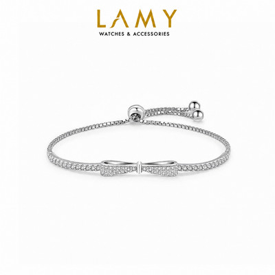 Lắc tay bạc LAMY Modern Bow Bracelet Silver 2185