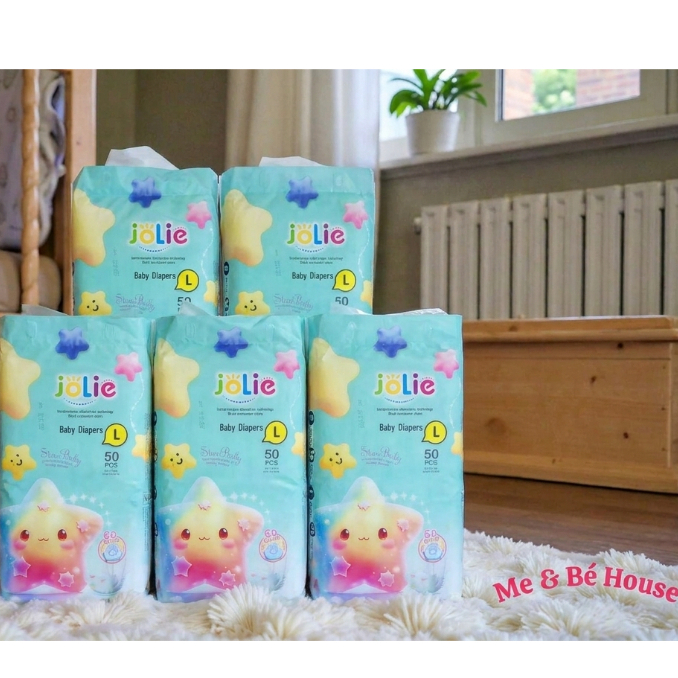 Combo 5 (250 miếng) Tả Dán Trẻ Em joLie - Mềm mịn, thấm hút, thoáng khí