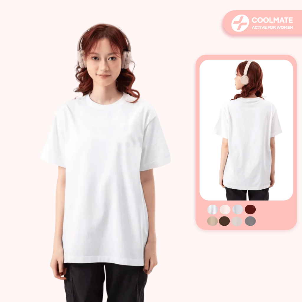 Áo thun unisex cotton 220gsm mềm mại - Coolmate Active For Women