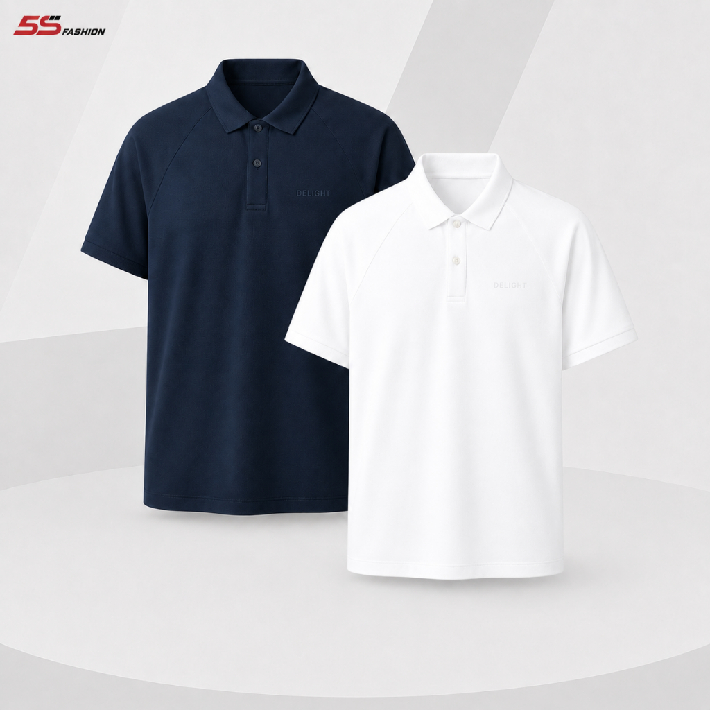[SVIP X 5S] Combo 2 Áo Polo Nam RAGLAN 5S FASHION, Mềm Mát, Lịch Lãm, Sang Trọng 2C-M0APC26100