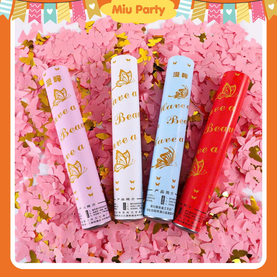 Phụt Kim Tuyến Hồ Điệp 25cm Trang Trí Sinh Nhật - Miu Party