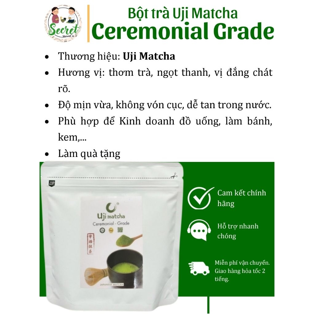 Bột trà xanh Matcha Uji Ceremonial - Uji Matcha - SECRET SHOP