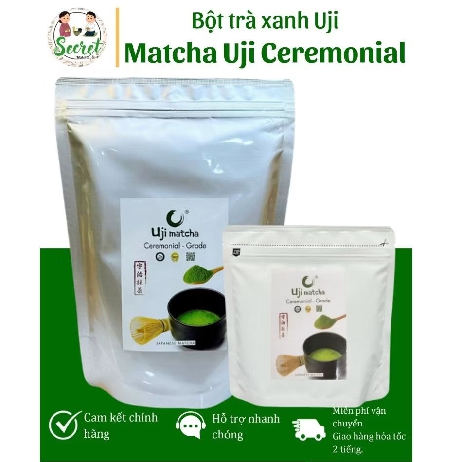 [300GRS - 1KG] Bột trà xanh Matcha Uji Ceremonial - Uji Matcha - SECRET SHOP MATCHA