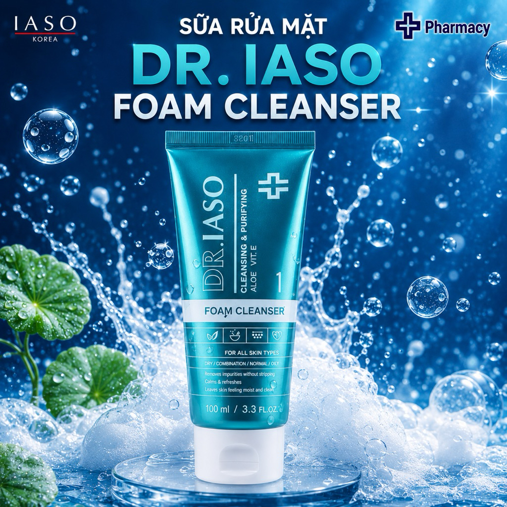 Sữa rửa mặt tạo bọt IASO Dr.Iaso Mint DR. IASO FOAM CLEANSER