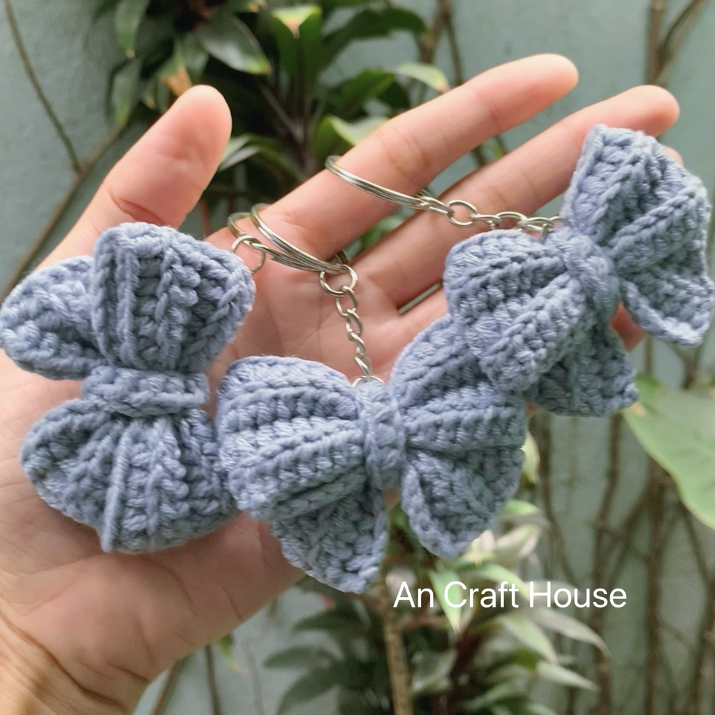 [Hàng Sẵn] Móc Khoá Chiếc Nơ Bằng Len Handmade - An Craft House