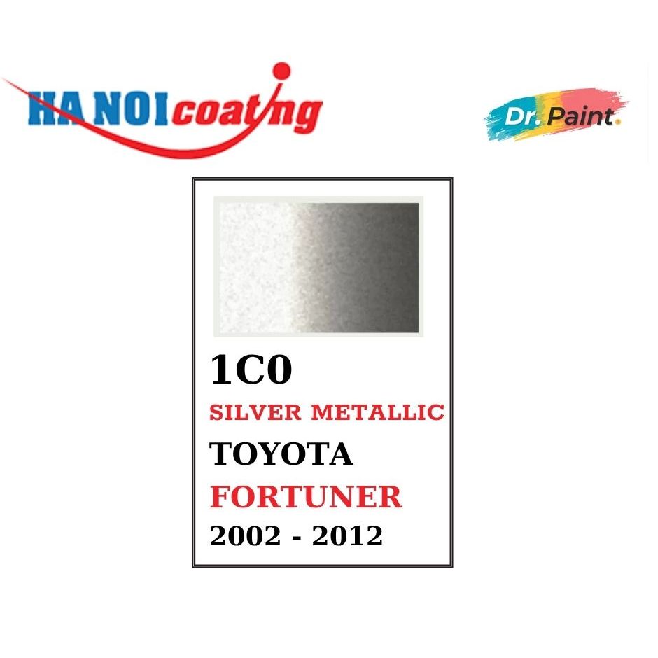 Bình sơn Xịt Xóa Vết Xước Xe Ô tô TOYOTA FORTUNER Màu BẠC ÁNH VÀNG Code 1C0 - MILENIUM SILVER chính 