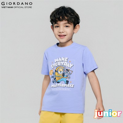 GIORDANO Áo Thun Trẻ Em Cổ Tròn In Hình Minions & Monsters Sorona Tee 3086002-66