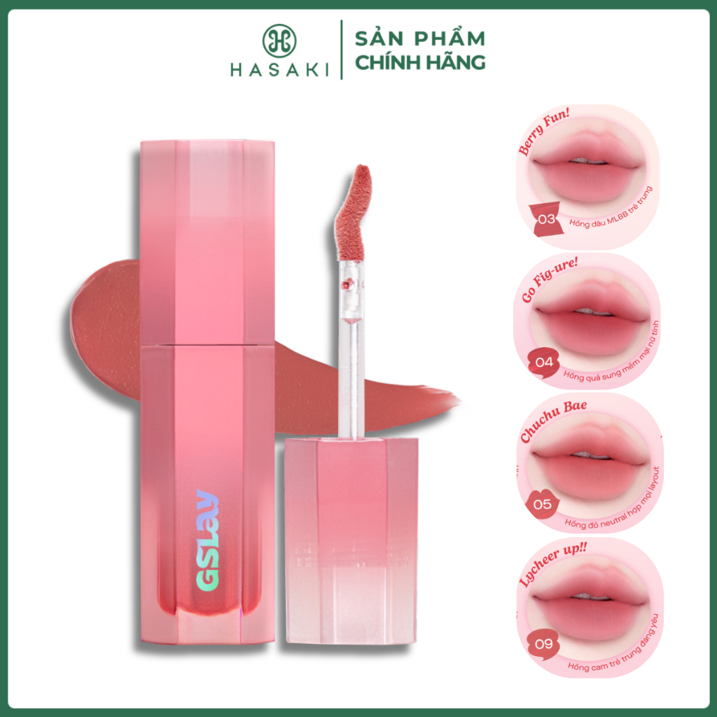 Son Kem Gslay Sorbet Lip Cream Mịn Lì Thuần Chay, Giữ Màu Lâu Trôi 4g Hasaki Chính Hãng
