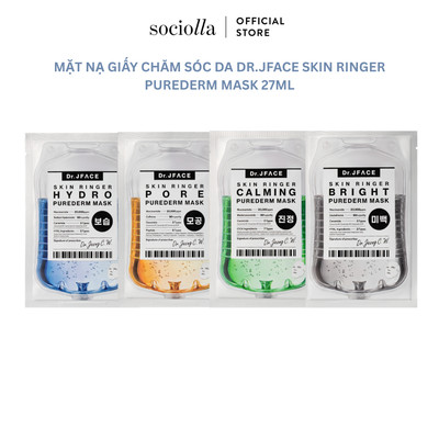 Mặt Nạ Giấy Cấp Ẩm Chuyên Sâu Cho Da Khô DR.JFace Skin Ringer Purederm Mask 27ml