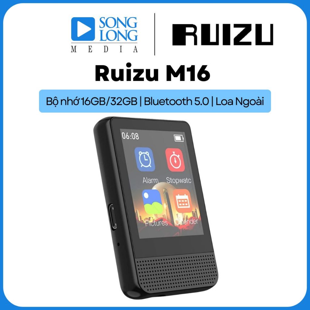 Máy nghe nhạc MP3 MP4 Bluetooth RUIZU M16 32GB - Chính hãng phân phối