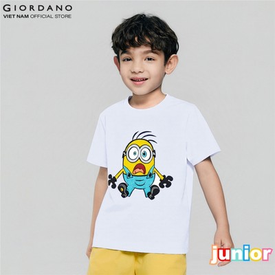GIORDANO Áo Thun Trẻ Em Cổ Tròn In Hình Minions & Monsters Sorona Tee 3086312-01