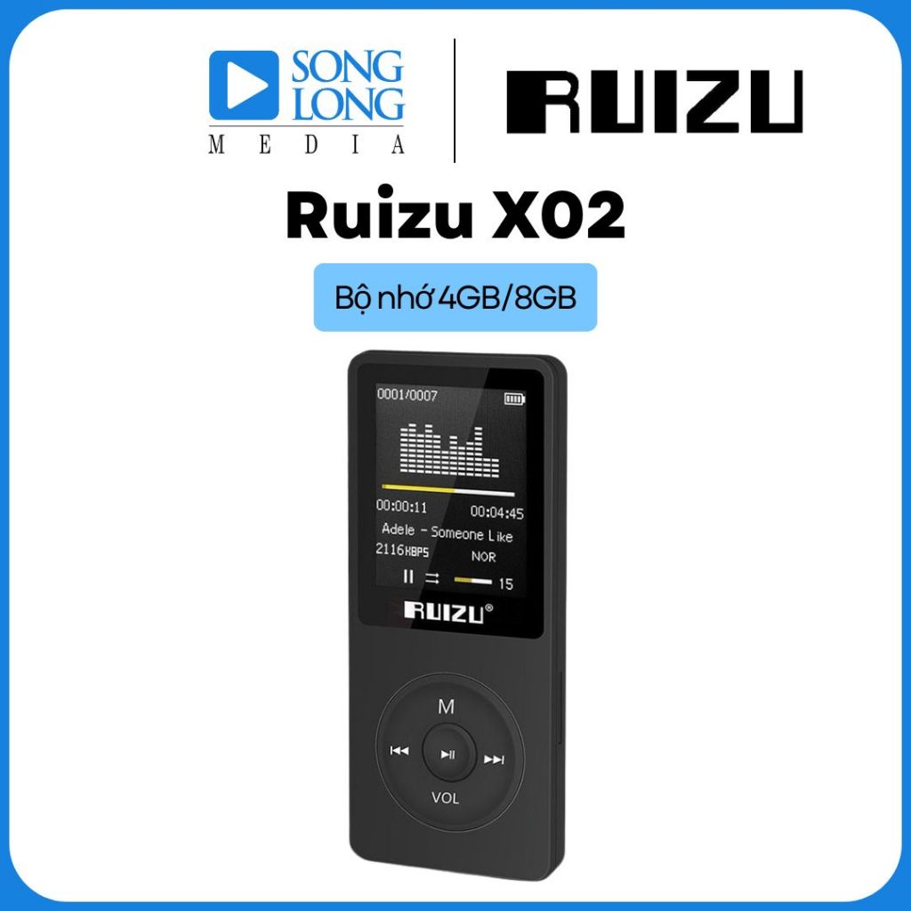 Máy nghe nhạc MP3 MP4 RUIZU X02 - Chính hãng phân phối