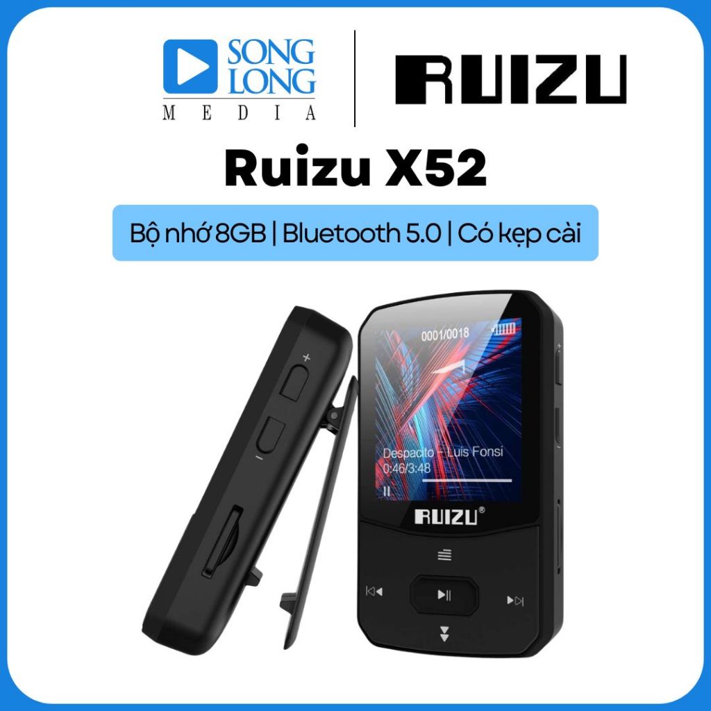 Máy nghe nhạc MP3 MP4 bluetooth RUIZU X52 - Chính hãng phân phối
